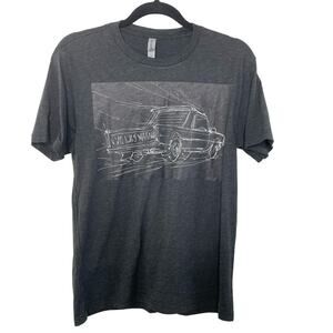 Men's Truck Volkswagen Short Sleeve Crew Neck‎ Graphic T-Shirt Top Gray Medium